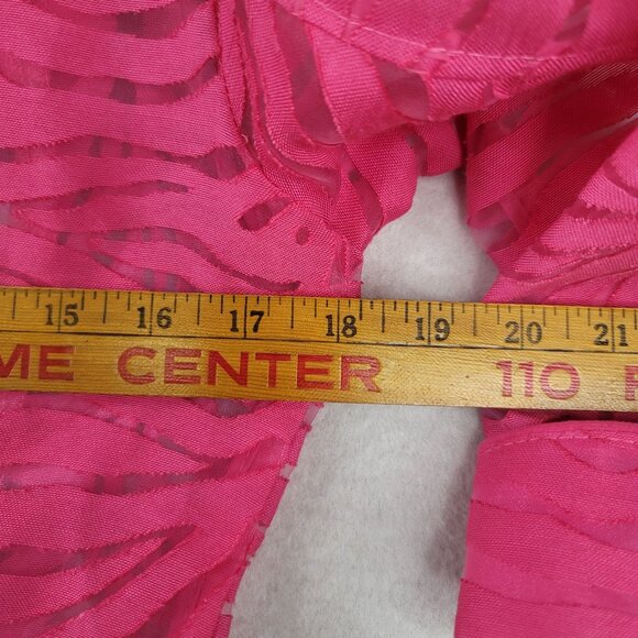Clara S XS Fuchsia Sheer Zebra Button-Front Jacket Long Sleeve New with Tags - Picture 8 of 9